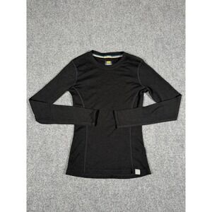 Meriwool Layers 250g Womens Small Black Merino Wool Long Sleeve Baselayer Shirt